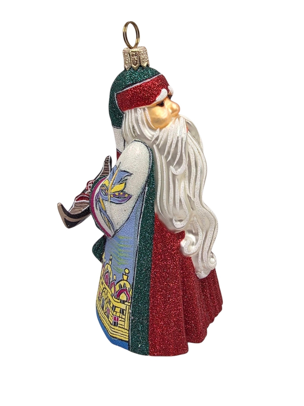 Glitterazzi International Santa Venetian Santa with Gondola Ornament 5"